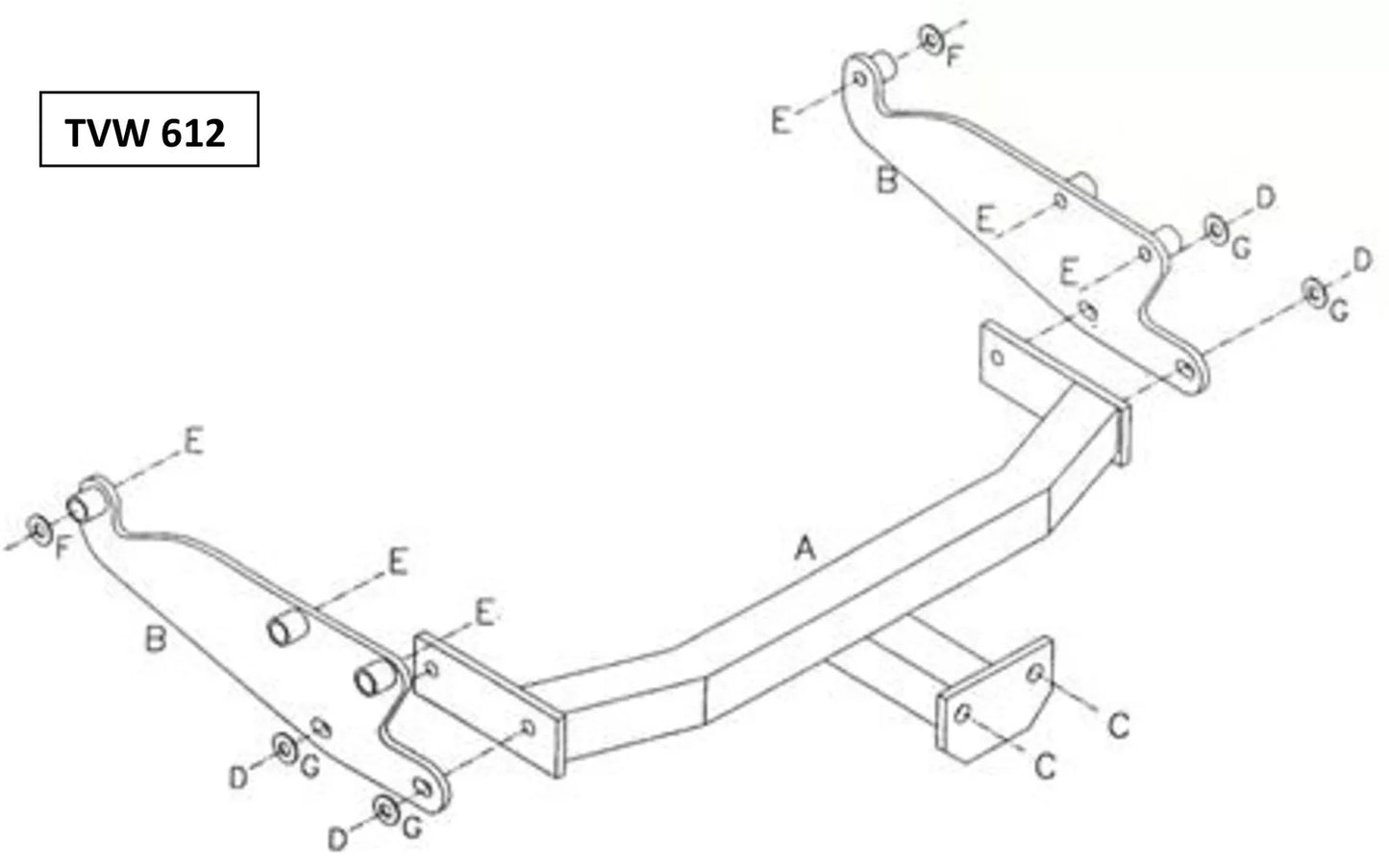 Tow-Trust Towbar TVW612 VW T4