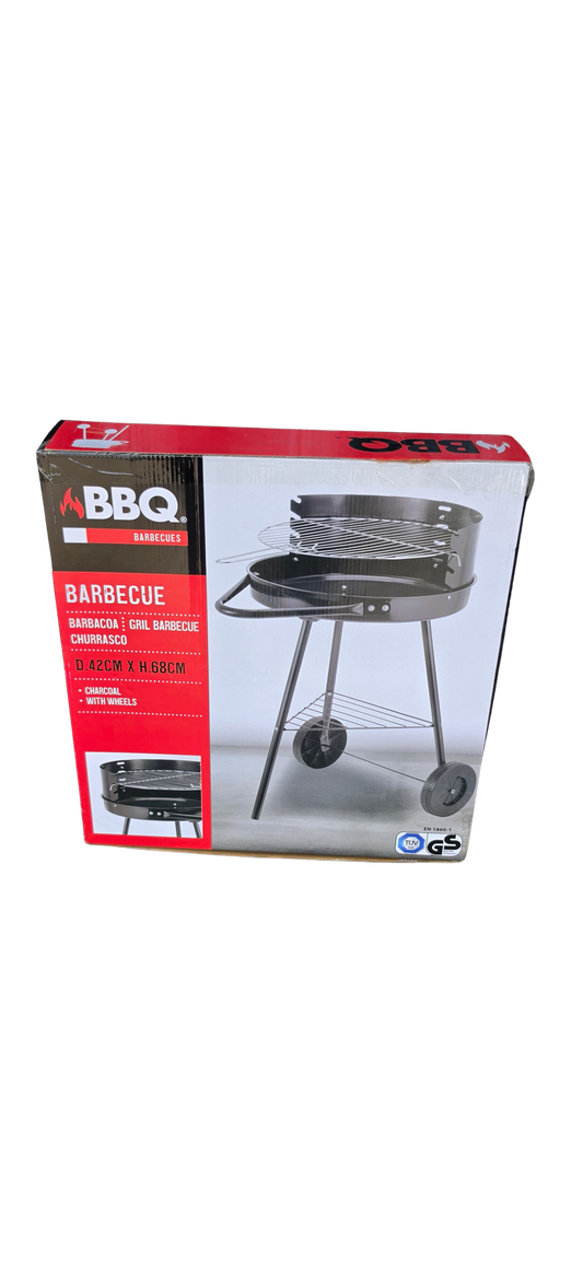 GARDEN BBQ HALF OPEN BLACK GREY COLOUR